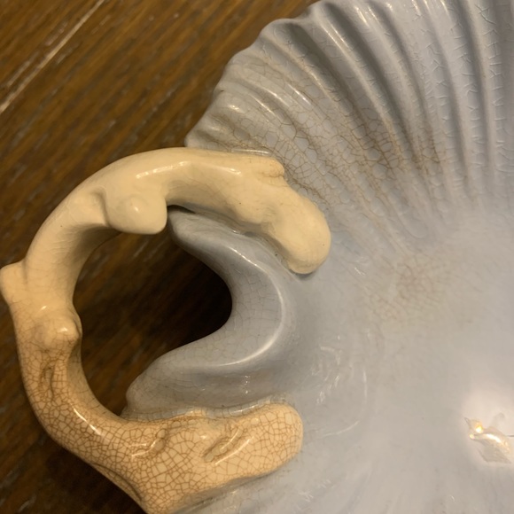 Vintage Falcon Powder Blue Leaf Dish Made in the 1940’s - Picture 8 of 9